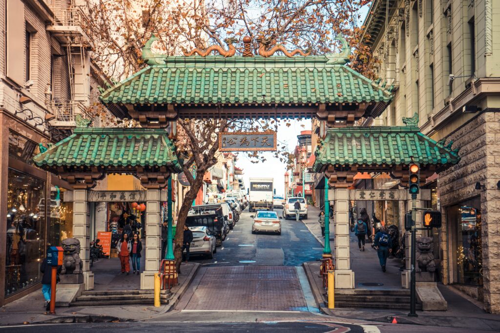 Dragon Gate toegangspoort van Chinatown in San Francisco.